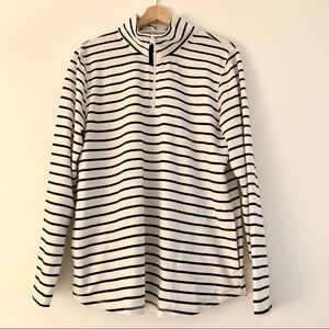 St. John’s Bay Womens Striped Pullover Fleece Large